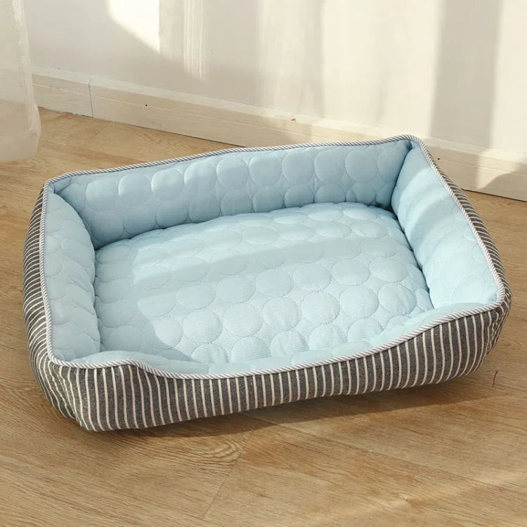 Niche glacée pour chiens et chats, en soie glacée rafraîchissante, pour l'été, tailles S, M, L