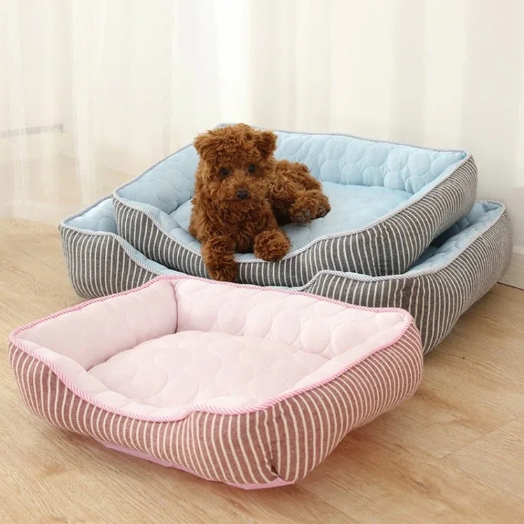Niche glacée pour chiens et chats, en soie glacée rafraîchissante, pour l'été, tailles S, M, L