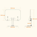 R03 Étagère de lecture de bureau Support de tablette multifonctionnel non rotatif et relevable, R04