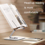 R03 Étagère de lecture de bureau Support de tablette multifonctionnel non rotatif et relevable, R04