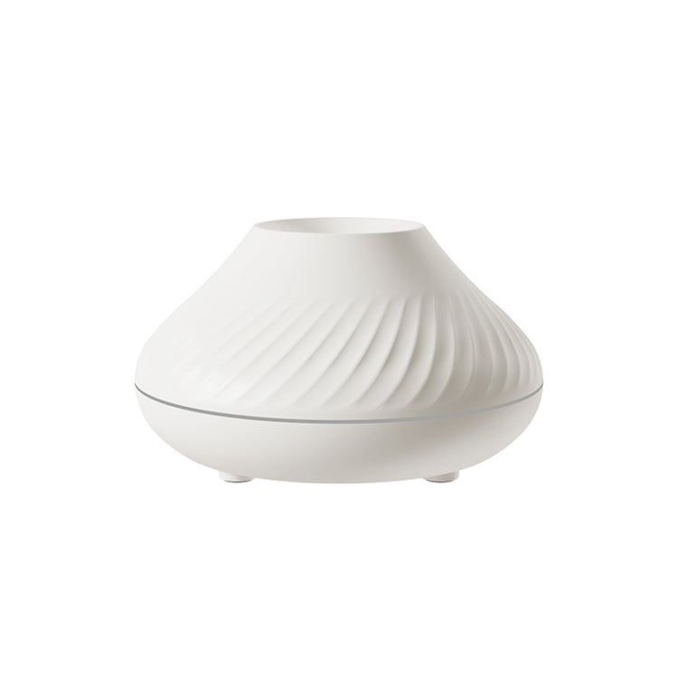 Diffuseur d'arômes à flamme volcanique DQ705 Lampe à huile essentielle Humidificateur d'air avec veilleuse colorée, DQ705 (Beige), DQ705 (Noir)