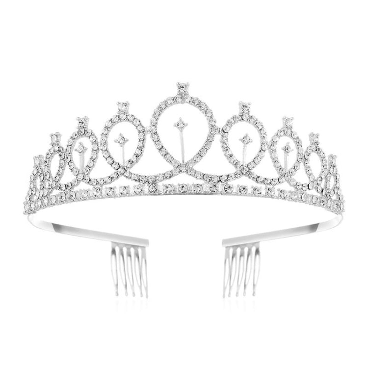 Couronne de chignon de fête d'anniversaire WM-02 en cristal diamant, Couleur : Or Reine Set1, Argent, Or, Or Rose, Diamant AB, Reine Or, Reine Argent AB, Reine Argent, Reine Or Rose, Reine Dorée, Fille Argent, Fille Or AB, Fille Or, Fille Or Rose