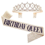 Couronne de chignon de fête d'anniversaire WM-02 en cristal diamant, Couleur : Or Reine Set1, Argent, Or, Or Rose, Diamant AB, Reine Or, Reine Argent AB, Reine Argent, Reine Or Rose, Reine Dorée, Fille Argent, Fille Or AB, Fille Or, Fille Or Rose