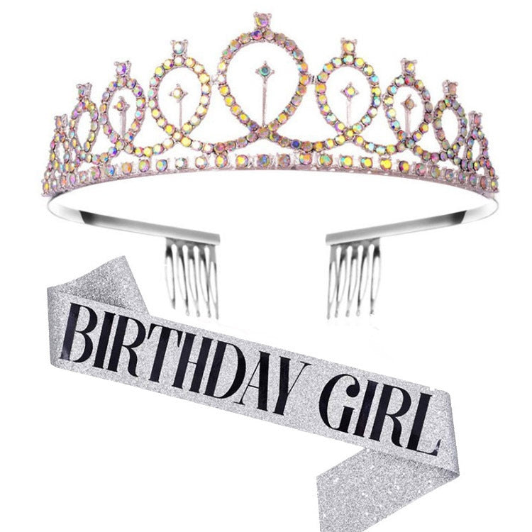 Couronne de chignon de fête d'anniversaire WM-02 en cristal diamant, Couleur : Or Reine Set1, Argent, Or, Or Rose, Diamant AB, Reine Or, Reine Argent AB, Reine Argent, Reine Or Rose, Reine Dorée, Fille Argent, Fille Or AB, Fille Or, Fille Or Rose
