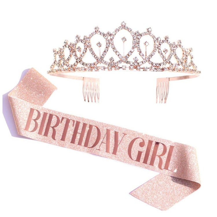 Couronne de chignon de fête d'anniversaire WM-02 en cristal diamant, Couleur : Or Reine Set1, Argent, Or, Or Rose, Diamant AB, Reine Or, Reine Argent AB, Reine Argent, Reine Or Rose, Reine Dorée, Fille Argent, Fille Or AB, Fille Or, Fille Or Rose
