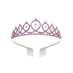 Couronne de chignon de fête d'anniversaire WM-02 en cristal diamant, Couleur : Or Reine Set1, Argent, Or, Or Rose, Diamant AB, Reine Or, Reine Argent AB, Reine Argent, Reine Or Rose, Reine Dorée, Fille Argent, Fille Or AB, Fille Or, Fille Or Rose