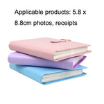 CAIUL Album photo en cuir PU de 3 pouces Livre commémoratif de collection de photos, rose cerise, violet œillet, bleu Qingkong