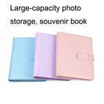 CAIUL Album photo en cuir PU de 3 pouces Livre commémoratif de collection de photos, rose cerise, violet œillet, bleu Qingkong