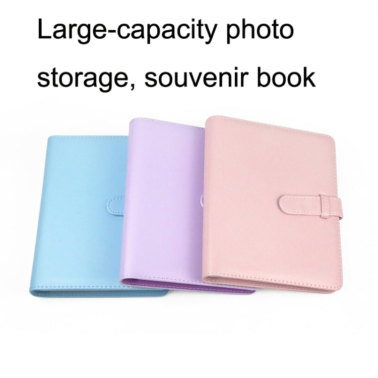 CAIUL Album photo en cuir PU de 3 pouces Livre commémoratif de collection de photos, rose cerise, violet œillet, bleu Qingkong
