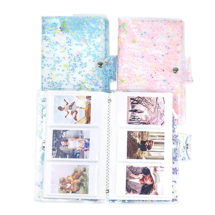 Album photo en PVC CAIUL 3 pouces, livre commémoratif de grande capacité, sable violet, sable rose, sable bleu, étoiles dorées, marguerite mignonne