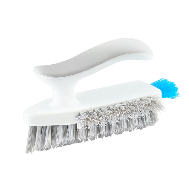 Brosse de nettoyage pour les coins et les fissures de salle de bain, blanc gris, jaune vert