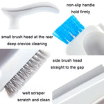 Brosse de nettoyage pour les coins et les fissures de salle de bain, blanc gris, jaune vert