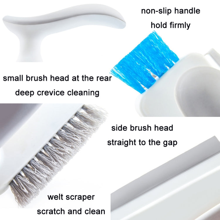 Brosse de nettoyage pour les coins et les fissures de salle de bain, blanc gris, jaune vert