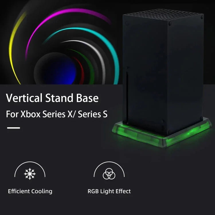 Base de refroidissement Game Console Symphony pour Microsoft Xbox Series X/S, Base de refroidissement RGB