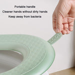 Siège de toilette épais, imperméable et lavable, Vert, Gris