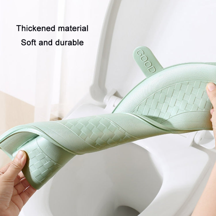 Siège de toilette épais, imperméable et lavable, Vert, Gris