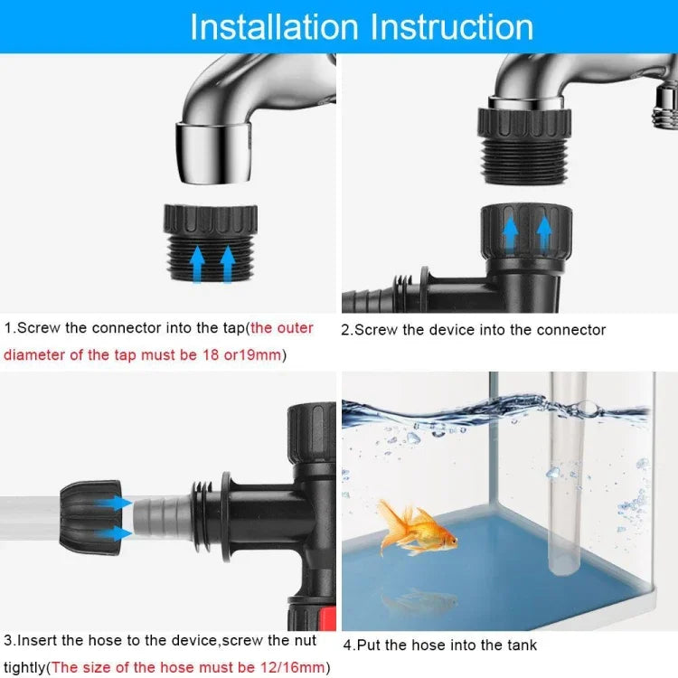 Pompe de Remplacement d'Eau pour Aquarium GYHS-03 Type Robinet, GYHS-03