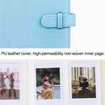 Album photo rétro en cuir PU 3 pouces, livre commémoratif de stockage de photos, blanc, rose, violet, bleu, noir, marron