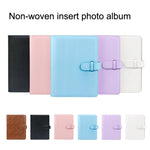 Album photo rétro en cuir PU 3 pouces, livre commémoratif de stockage de photos, blanc, rose, violet, bleu, noir, marron