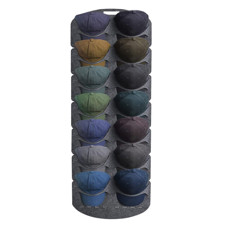 Présentoir de casquette de baseball en feutre Sac de rangement suspendu non tissé,Style : 7 grilles une seule rangée 3mm, 14 grilles double rangée 3mm, 7 grilles une seule rangée 3mm