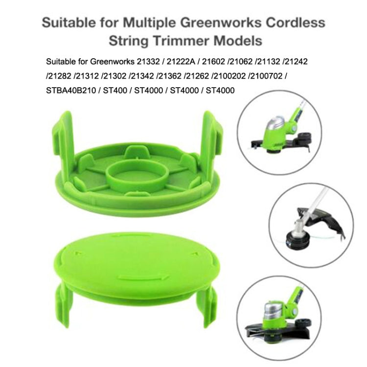 2 pièces GK04 couvercle de bobine pour tondeuse sans fil Greenworks, vert, noir