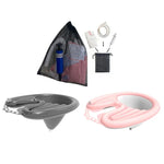 Bassin de lavage pour cheveux inclinable pour femmes enceintes et personnes âgées, Noir, Rose, Rose+Poche de vidange, Noir+Poche de vidange