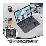 Autocollant de raccourcis clavier de référence PC adhésif pour PC portable bureau, Noir