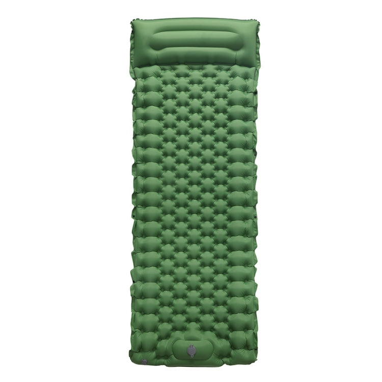 TPU Inflatable Sleeping Pad Camps Outdoor Waterproof Single Travel Cushion, Army Green, Navy)