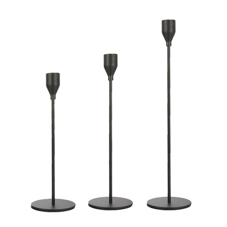 3 Pièces / Lot Bougeoir en fer forgé pour décoration de mariage, Style : 3 Pièces / Lot Fond épais (Rose Rouge), 3 Pièces / Lot Fond épais (Argent), 3 Pièces / Lot Fond fin (Noir), 3 Pièces / Lot Fond fin (Or Imitation), 3 Pièces / Lot Fond fin (Argent)