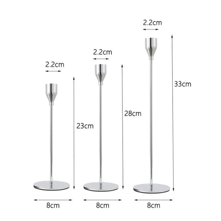 3 Pièces / Lot Bougeoir en fer forgé pour décoration de mariage, Style : 3 Pièces / Lot Fond épais (Rose Rouge), 3 Pièces / Lot Fond épais (Argent), 3 Pièces / Lot Fond fin (Noir), 3 Pièces / Lot Fond fin (Or Imitation), 3 Pièces / Lot Fond fin (Argent)