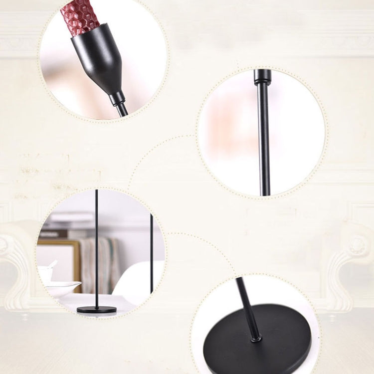 3 Pièces / Lot Bougeoir en fer forgé pour décoration de mariage, Style : 3 Pièces / Lot Fond épais (Rose Rouge), 3 Pièces / Lot Fond épais (Argent), 3 Pièces / Lot Fond fin (Noir), 3 Pièces / Lot Fond fin (Or Imitation), 3 Pièces / Lot Fond fin (Argent)