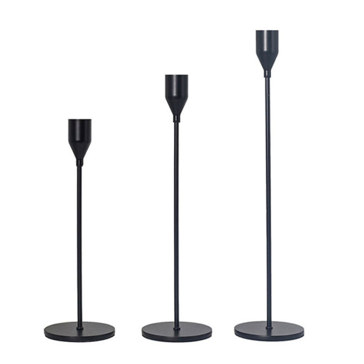3 Pièces / Lot Bougeoir en fer forgé pour décoration de mariage, Style : 3 Pièces / Lot Fond épais (Rose Rouge), 3 Pièces / Lot Fond épais (Argent), 3 Pièces / Lot Fond fin (Noir), 3 Pièces / Lot Fond fin (Or Imitation), 3 Pièces / Lot Fond fin (Argent)