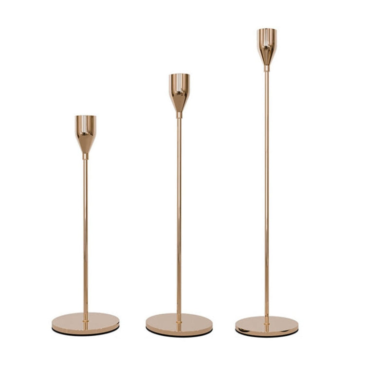 3 Pièces / Lot Bougeoir en fer forgé pour décoration de mariage, Style : 3 Pièces / Lot Fond épais (Rose Rouge), 3 Pièces / Lot Fond épais (Argent), 3 Pièces / Lot Fond fin (Noir), 3 Pièces / Lot Fond fin (Or Imitation), 3 Pièces / Lot Fond fin (Argent)