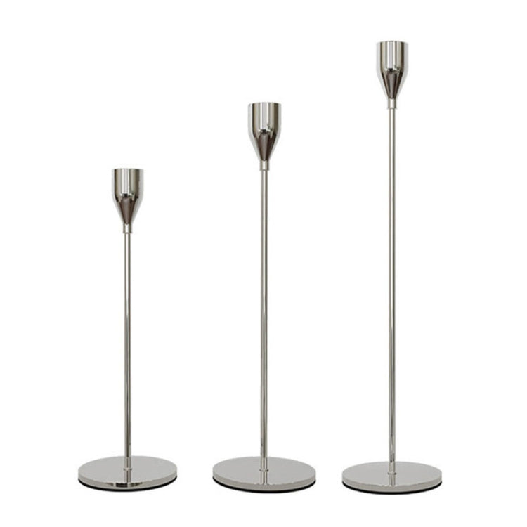 3 Pièces / Lot Bougeoir en fer forgé pour décoration de mariage, Style : 3 Pièces / Lot Fond épais (Rose Rouge), 3 Pièces / Lot Fond épais (Argent), 3 Pièces / Lot Fond fin (Noir), 3 Pièces / Lot Fond fin (Or Imitation), 3 Pièces / Lot Fond fin (Argent)