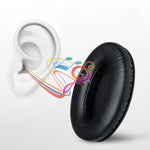 2 oreillettes de casque en mousse respirante pour Sennheiser HD200 Pro, spécifications : plissé, velours, protéines