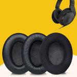 2 oreillettes de casque en mousse respirante pour Sennheiser HD200 Pro, spécifications : plissé, velours, protéines