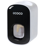 ECOCO E1922 Distributeur automatique de dentifrice double position pour enfants et adultes, E1922 Noir, E1922 Gris