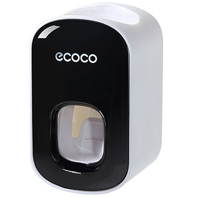 ECOCO E1922 Distributeur automatique de dentifrice double position pour enfants et adultes, E1922 Noir, E1922 Gris