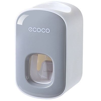 ECOCO E1922 Distributeur automatique de dentifrice double position pour enfants et adultes, E1922 Noir, E1922 Gris