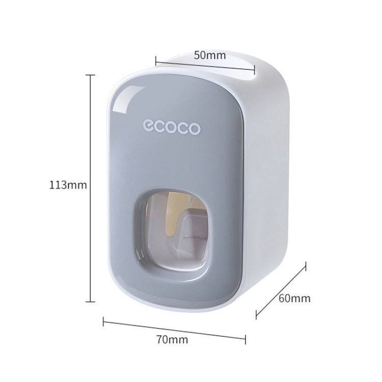 ECOCO E1922 Distributeur automatique de dentifrice double position pour enfants et adultes, E1922 Noir, E1922 Gris