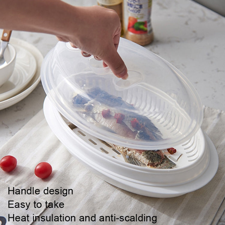 Cuiseur à poisson vapeur avec couvercle, assiette à poisson à la vapeur, assiette à poisson à la vapeur