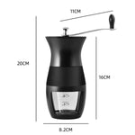 Machine à Café Portable Domestique avec Broyeur à Grain Manuel, Noir