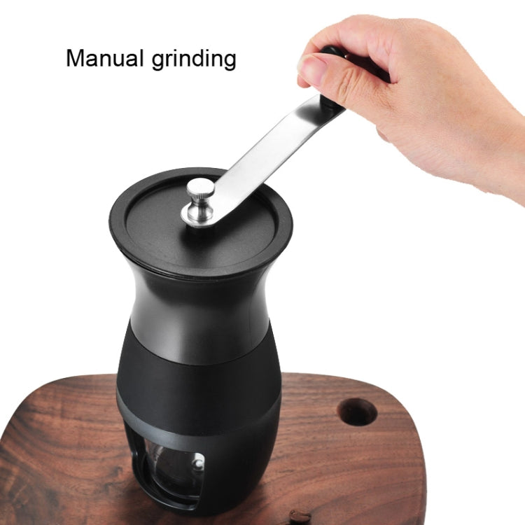 Machine à Café Portable Domestique avec Broyeur à Grain Manuel, Noir