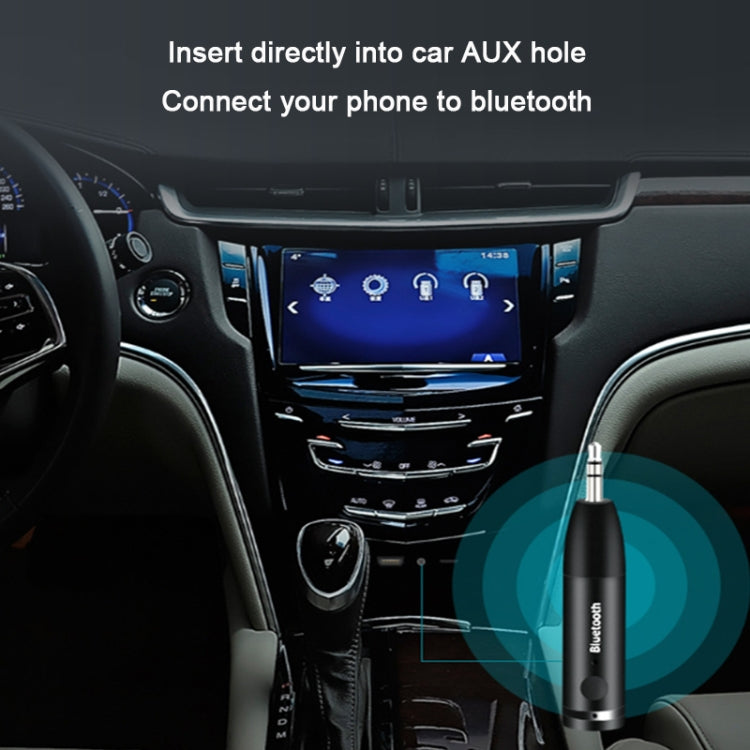011 Récepteur audio Bluetooth 5.0 AUX Adaptateur audio stéréo de voiture 3,5 mm, 011 Noir