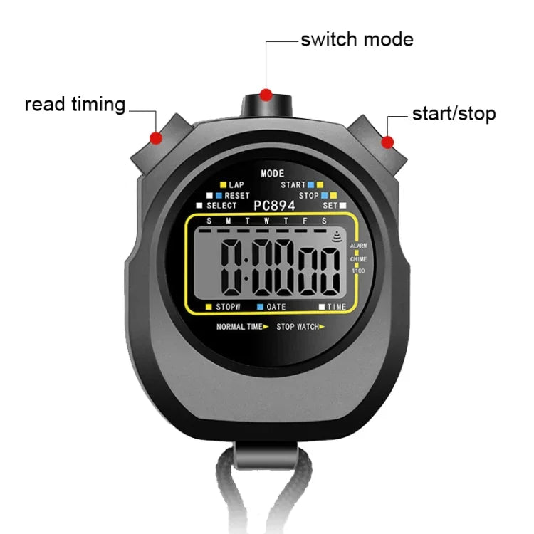 Chronomètre électronique PC894, minuterie pour sport, fitness, entraînement, arbitre, PC894