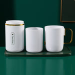 JM043 Lot de gobelets de bain de bouche pour la maison, ensemble de tasses à brosse à dents portable pour couple, style : 2 tasses vert foncé, 2 tasses noir, 2 tasses blanc, 3 tasses vert foncé, 3 tasses noir, 3 tasses blanc