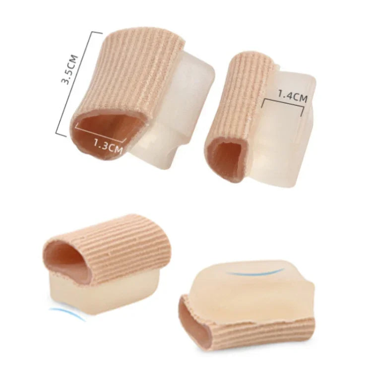Correcteur d'hallux valgus en tube de viscose à fibres, séparateur d'orteils, Grande taille (1 paire), Petite taille (1 paire)