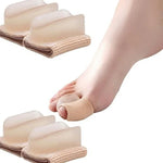 Correcteur d'hallux valgus en tube de viscose à fibres, séparateur d'orteils, Grande taille (1 paire), Petite taille (1 paire)