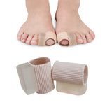 Correcteur d'hallux valgus en tube de viscose à fibres, séparateur d'orteils, Grande taille (1 paire), Petite taille (1 paire)