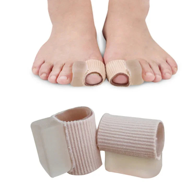Correcteur d'hallux valgus en tube de viscose à fibres, séparateur d'orteils, Grande taille (1 paire), Petite taille (1 paire)
